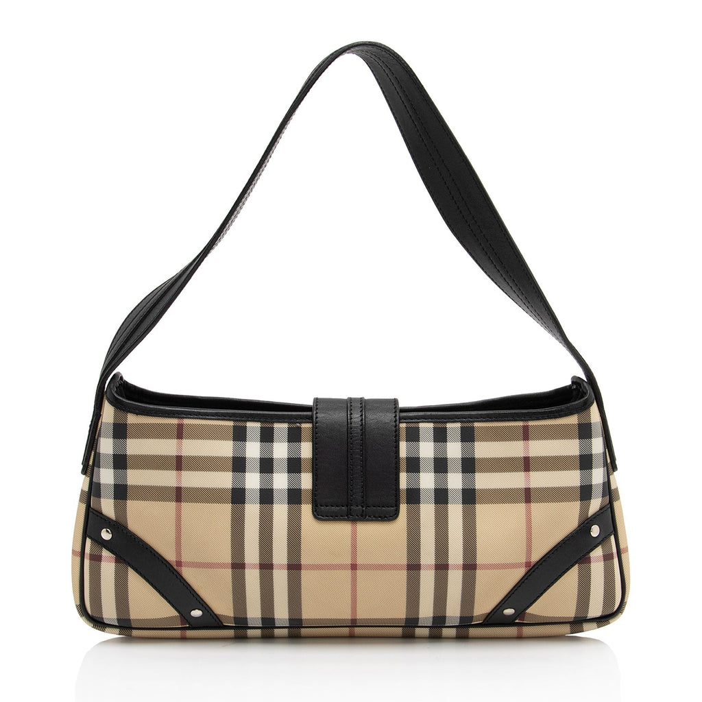 Burberry Nova Check Baguette Shoulder Bag (SHF-OeZL9i)
