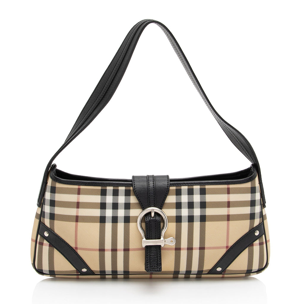 Burberry Nova Check Baguette Shoulder Bag (SHF-OeZL9i)