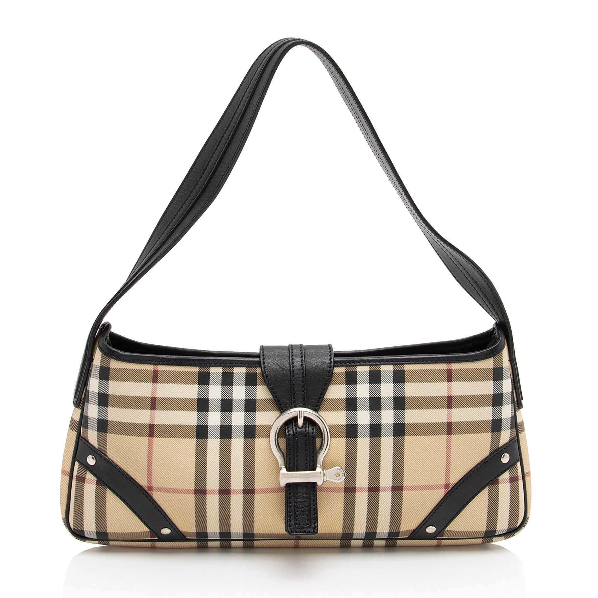 Burberry Nova Check Baguette Shoulder Bag (SHF-OeZL9i)