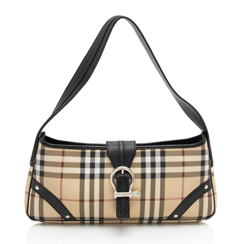 Burberry Nova Check Baguette Shoulder Bag (SHF-OeZL9i)