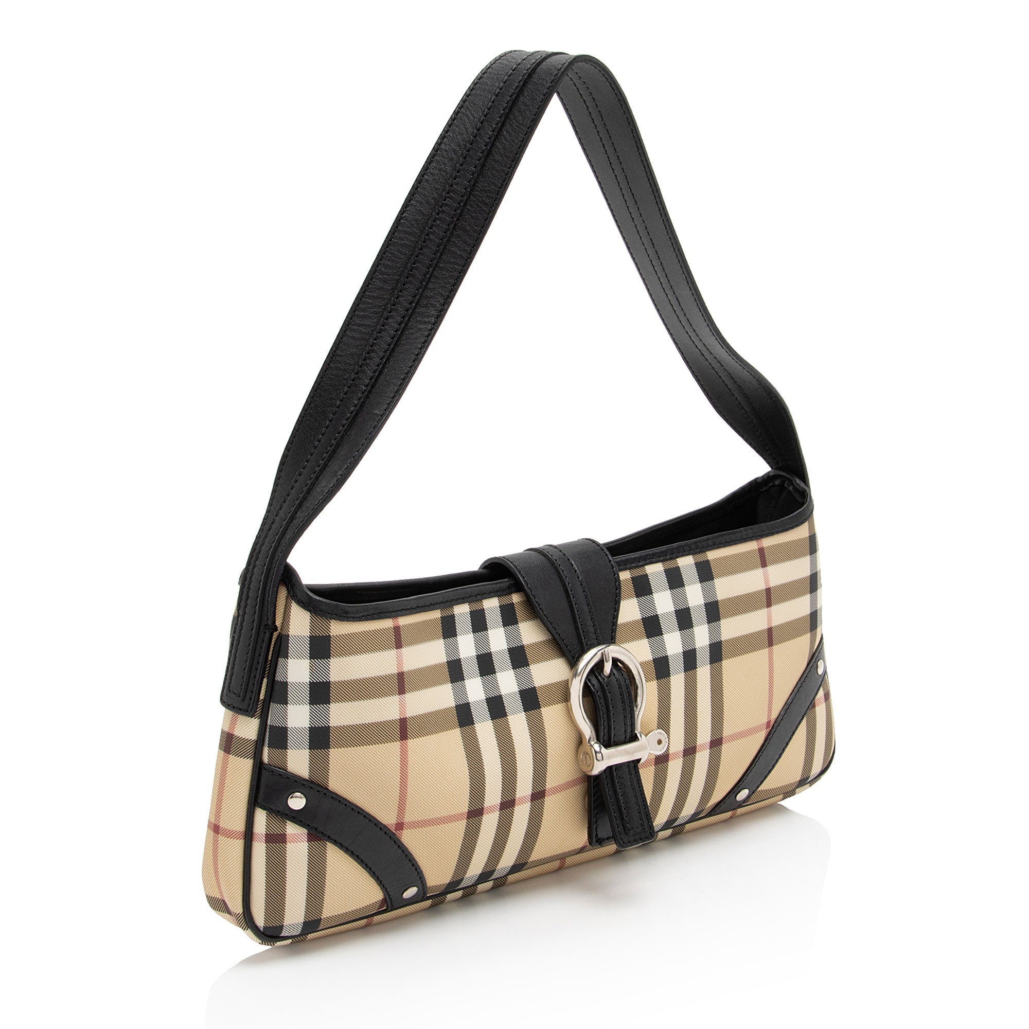 Burberry Nova Check Baguette Shoulder Bag (SHF-OeZL9i)