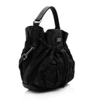 Burberry Nylon Check Large Hobo (SHF-o0QWiZ)