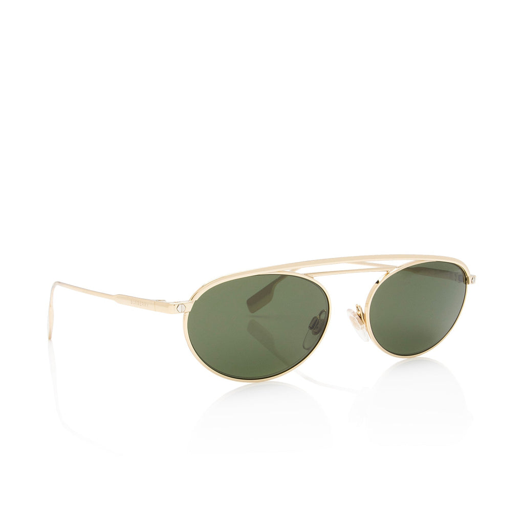 Burberry Oval Sunglasses (SHF-6xM1rM)