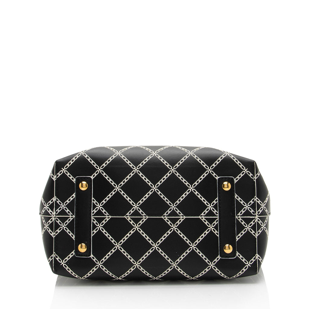 Burberry Perforated Leather Marais Belted Small Tote (SHF-FSQnP3)