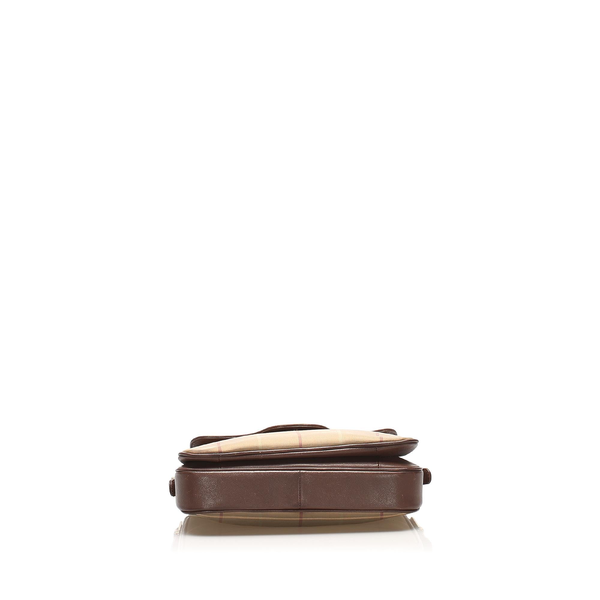 Burberry Plaid Canvas Crossbody Bag (SHG-22411)