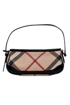 Burberry - Plaid Leather Baguette Shoulder Bag w/ Patent Accents