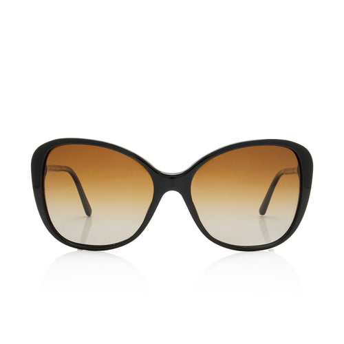 Burberry Polarized Nova Check Butterfly Sunglasses (SHF-ai2hPJ)