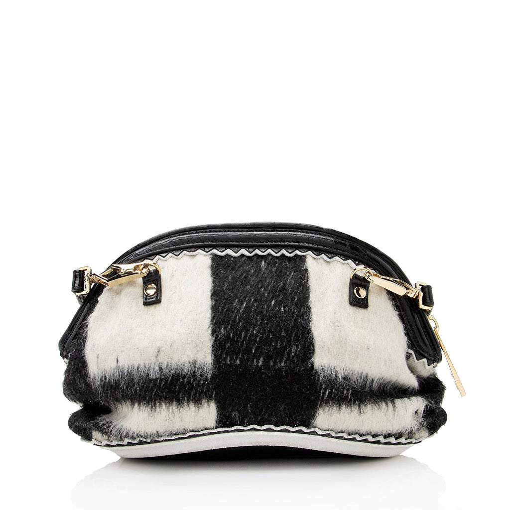 Burberry Prorsum Alpaca Alligator Suede Wilbur Crossbody Bag (SHF-22523)