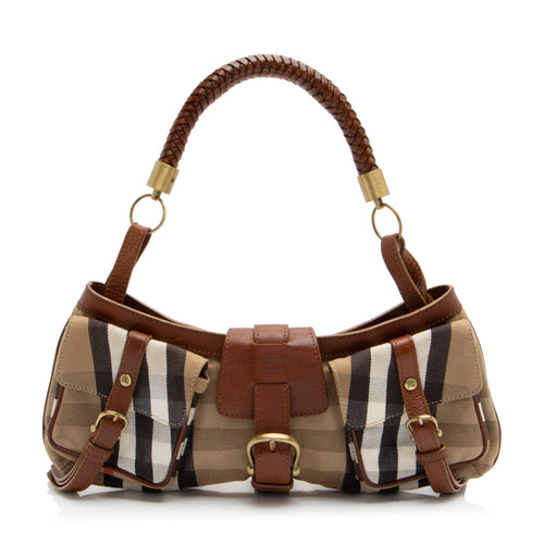 Burberry House Check Cinda Pocket Shoulder Bag (SHF-reuT4B)