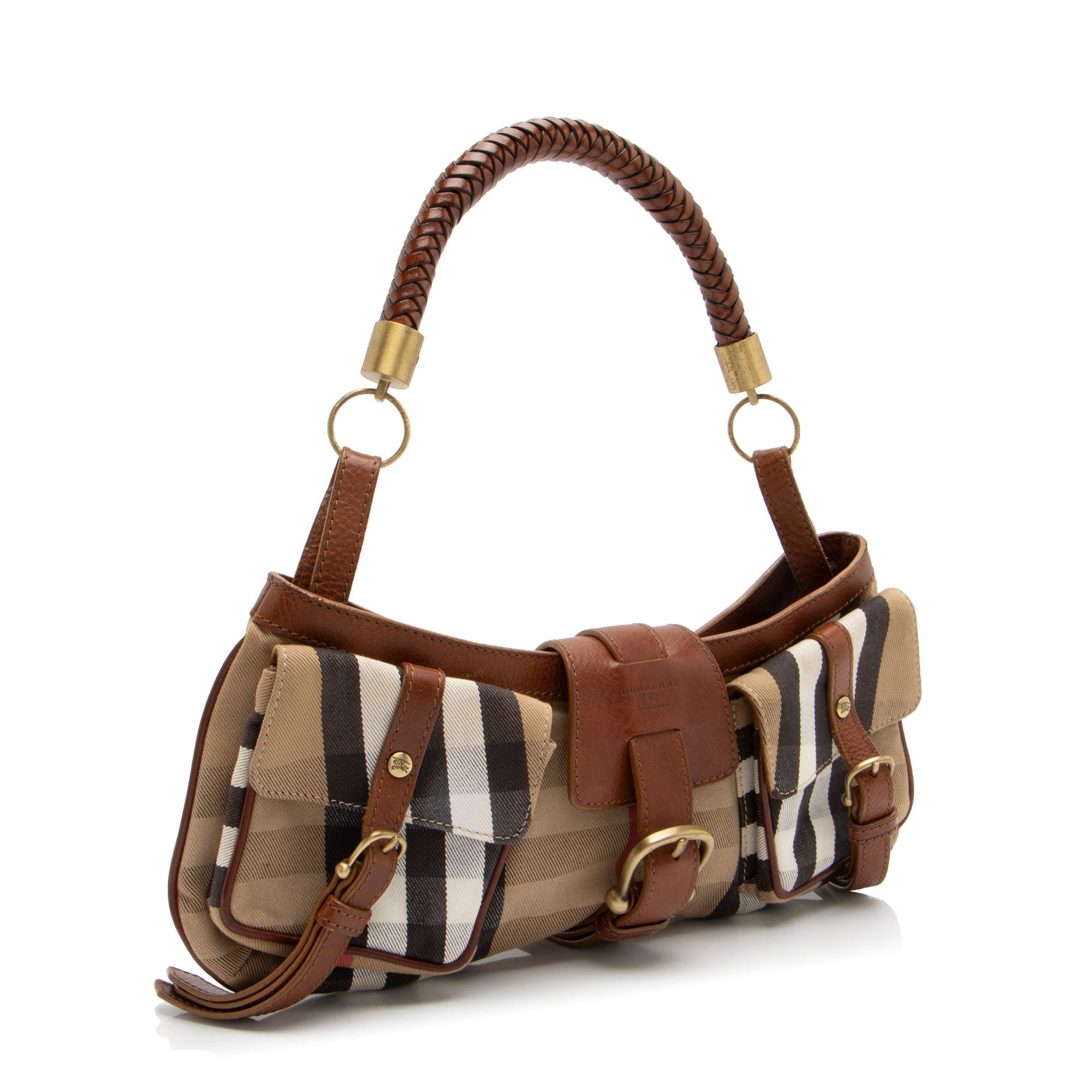 Burberry House Check Cinda Pocket Shoulder Bag (SHF-reuT4B)