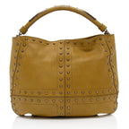 Burberry Prosum Leather Studded Hobo (SHF-18481)