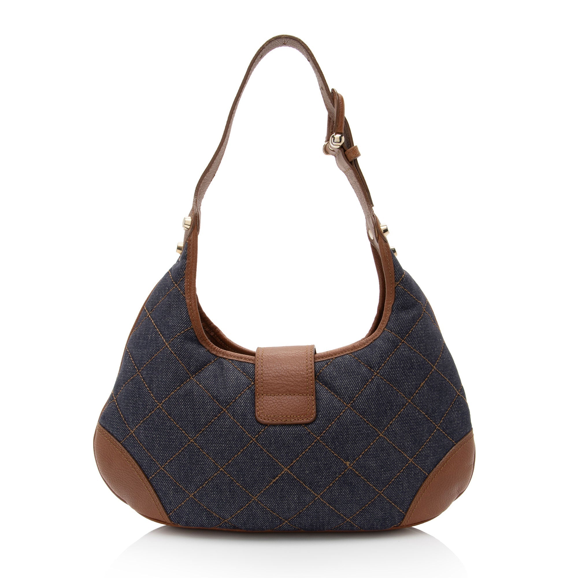 Burberry Quilted Denim Brooke Hobo (SHF-WPD1Mt)