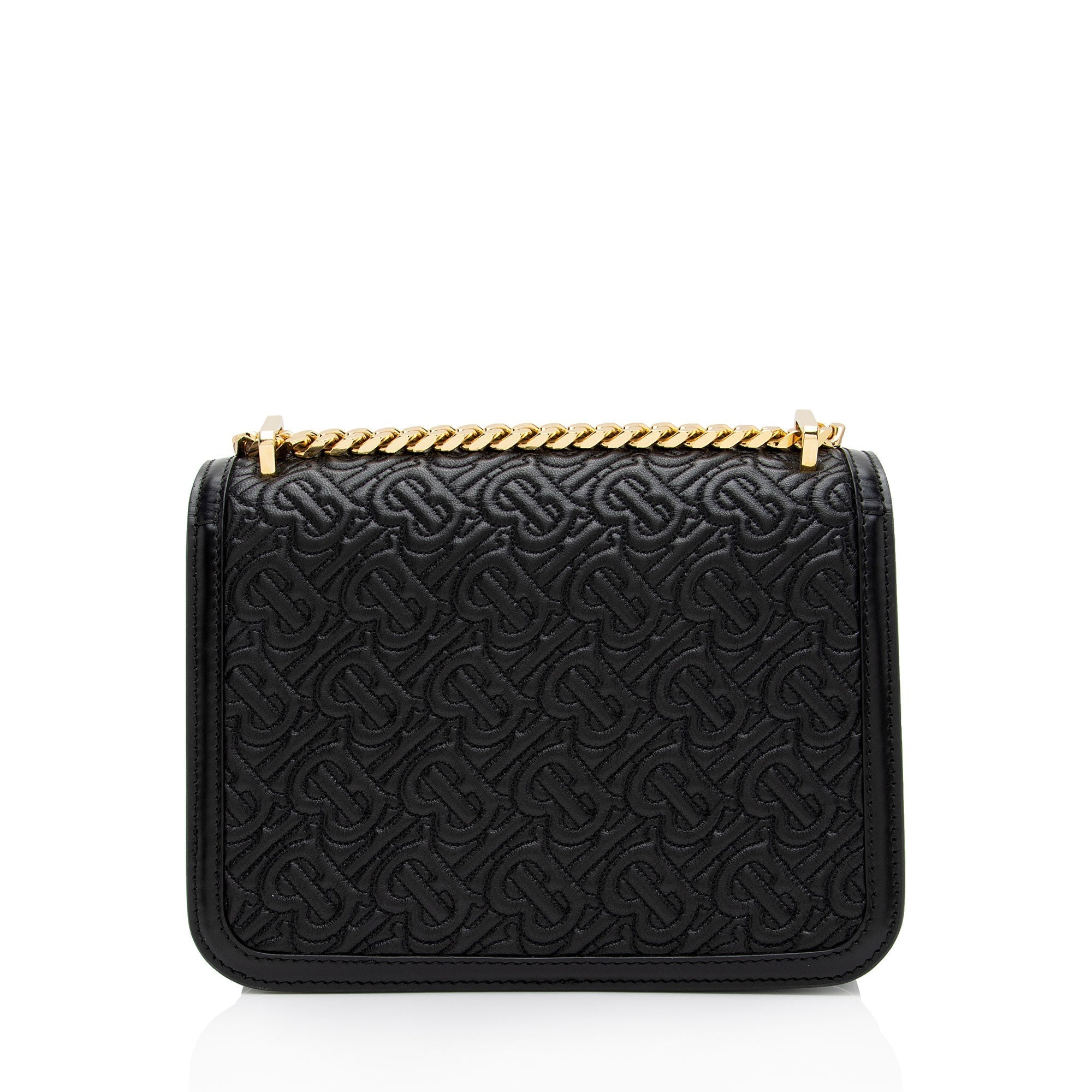 Burberry Quilted Lambskin TB Flap Chain Small Shoulder Bag (SHF-CKbjKv)