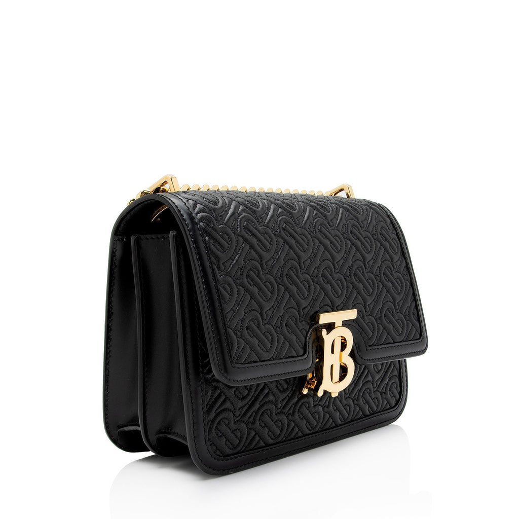 Burberry Quilted Lambskin TB Flap Chain Small Shoulder Bag (SHF-CKbjKv)