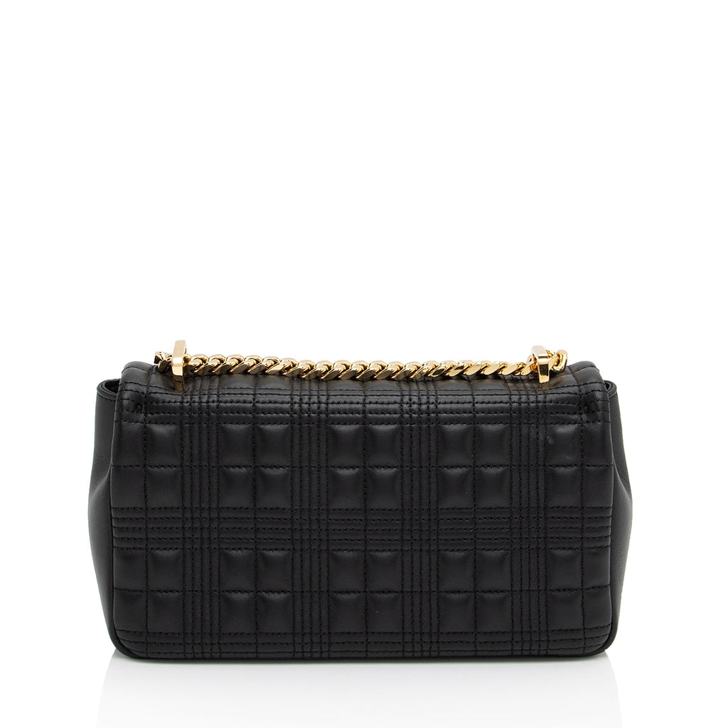 Burberry Quilted Lambskin TB Lola Chain Small Crossbody (SHF-64Zrqz)