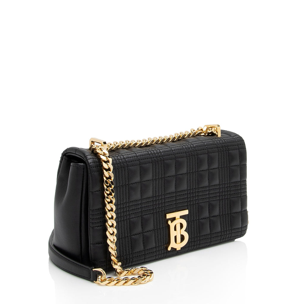 Burberry Quilted Lambskin TB Lola Chain Small Crossbody (SHF-64Zrqz)