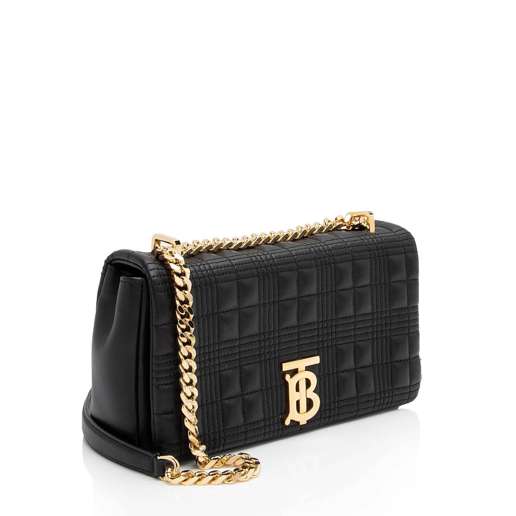 Burberry Quilted Lambskin TB Lola Chain Small Crossbody (SHF-64Zrqz)