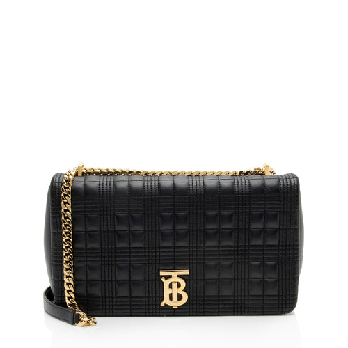 Burberry Quilted Leather TB Lola Chain Medium Shoulder Bag (SHF-JM6QGj)