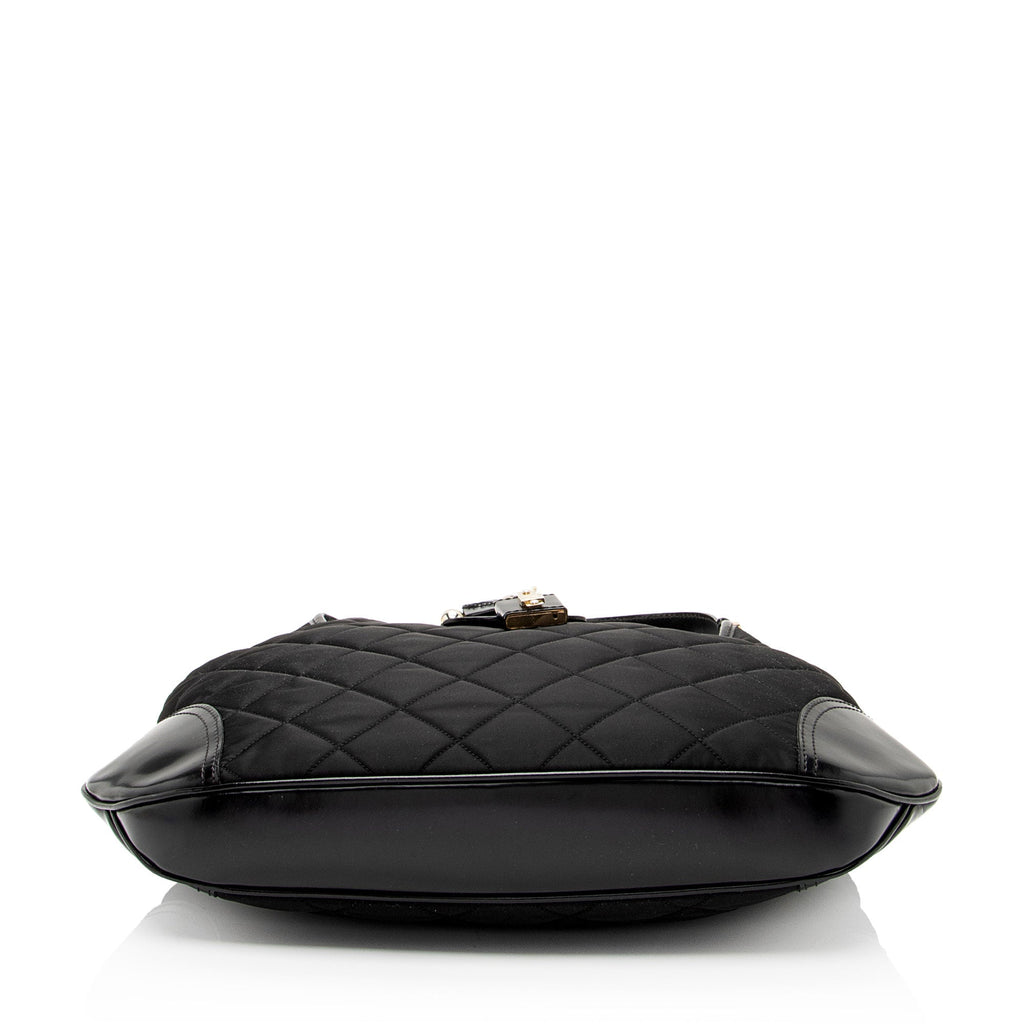 Burberry Quilted Nylon Brooke Hobo (SHF-BNs7Ro)