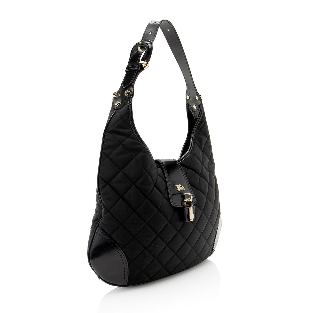 Burberry Quilted Nylon Brooke Hobo (SHF-BNs7Ro)
