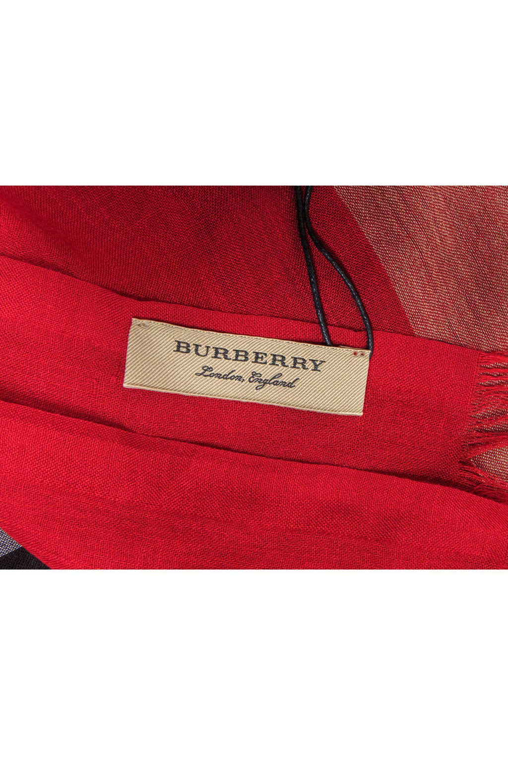 Burberry - Red Plaid Scarf