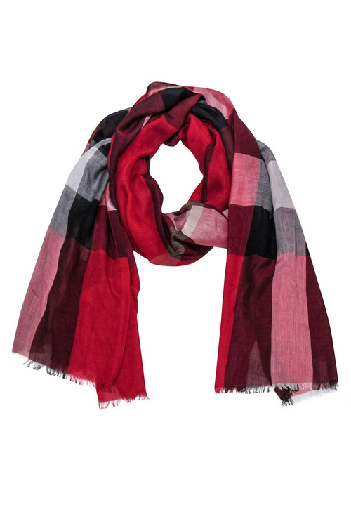 Burberry - Red Plaid Scarf