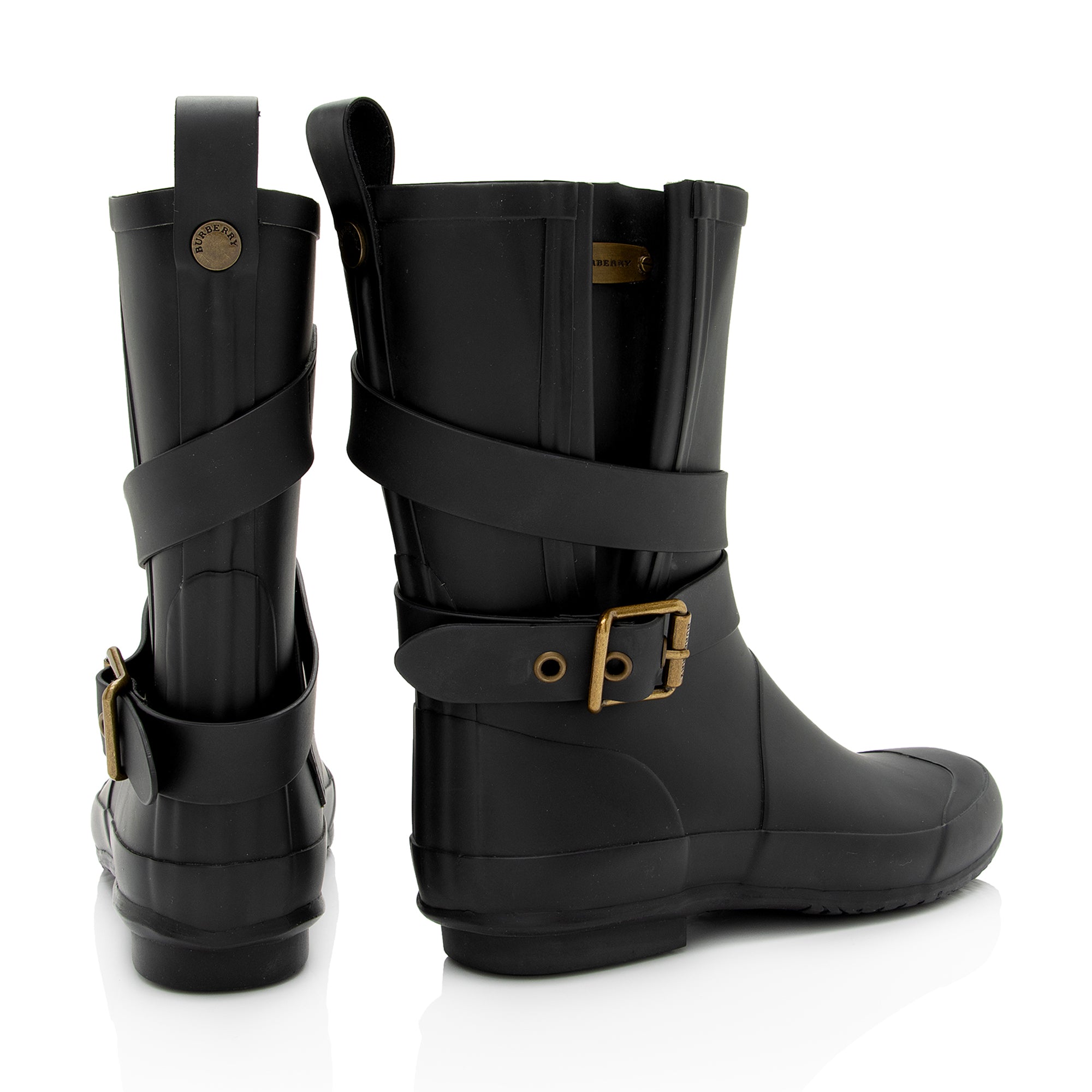 Burberry Rubber Buckle Rain Boots - Size 6 / 36 (SHF-MJ5nER)