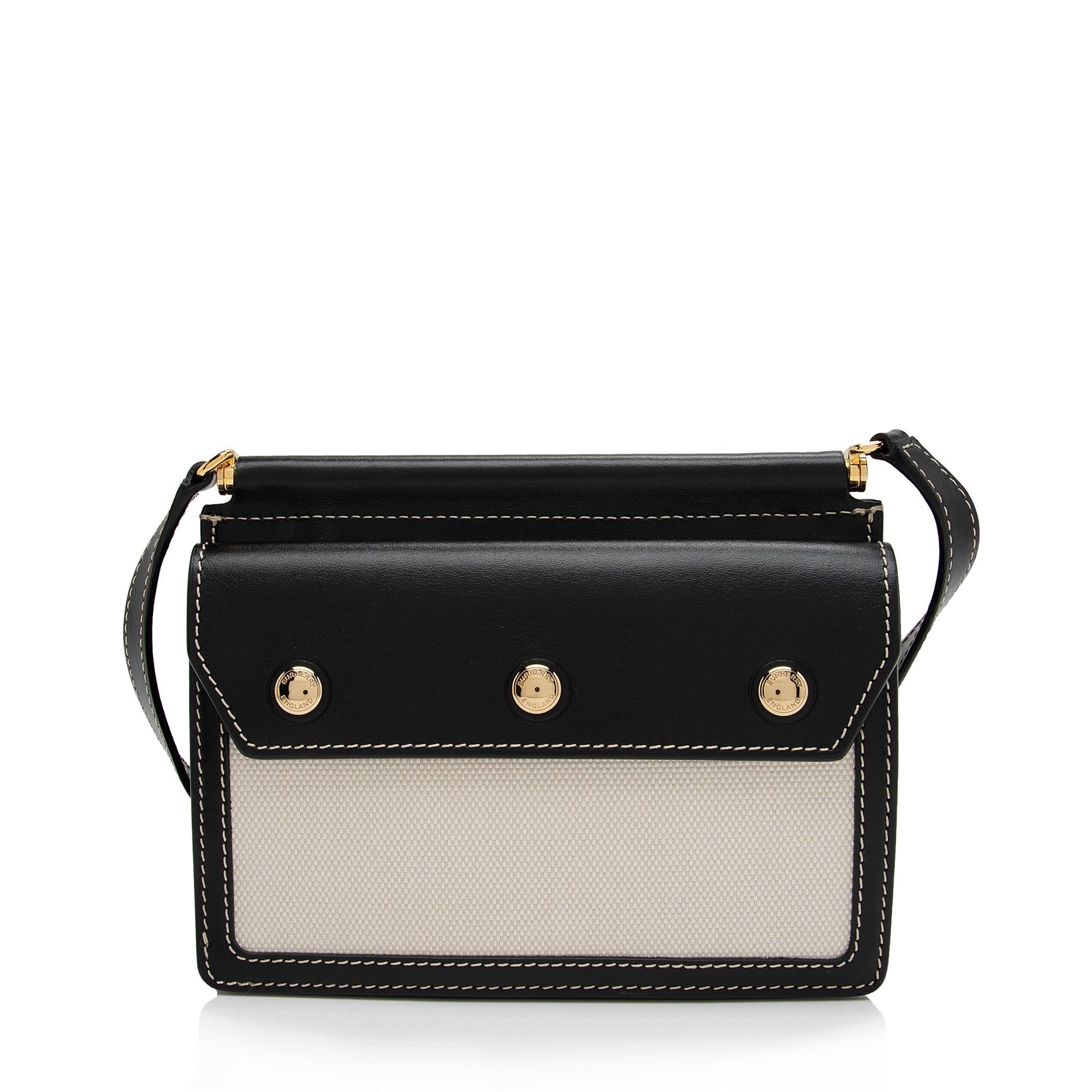 Burberry Smooth Calfskin Horseferry Print Title Mini Shoulder Bag (SHF-lc3b03)