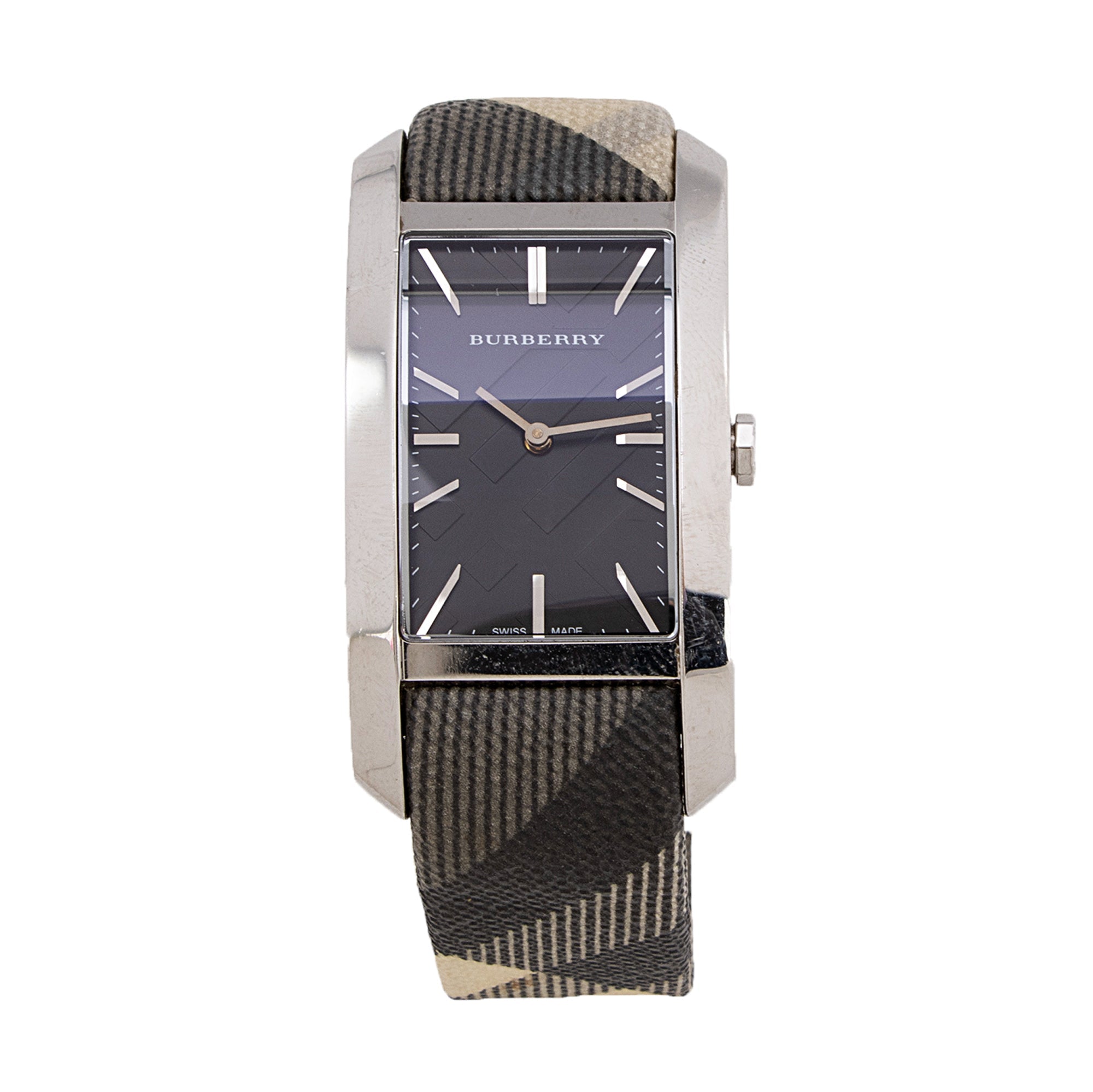 Burberry Stainless Steel Nova Check Heritage Watch (SHF-KjT33k)
