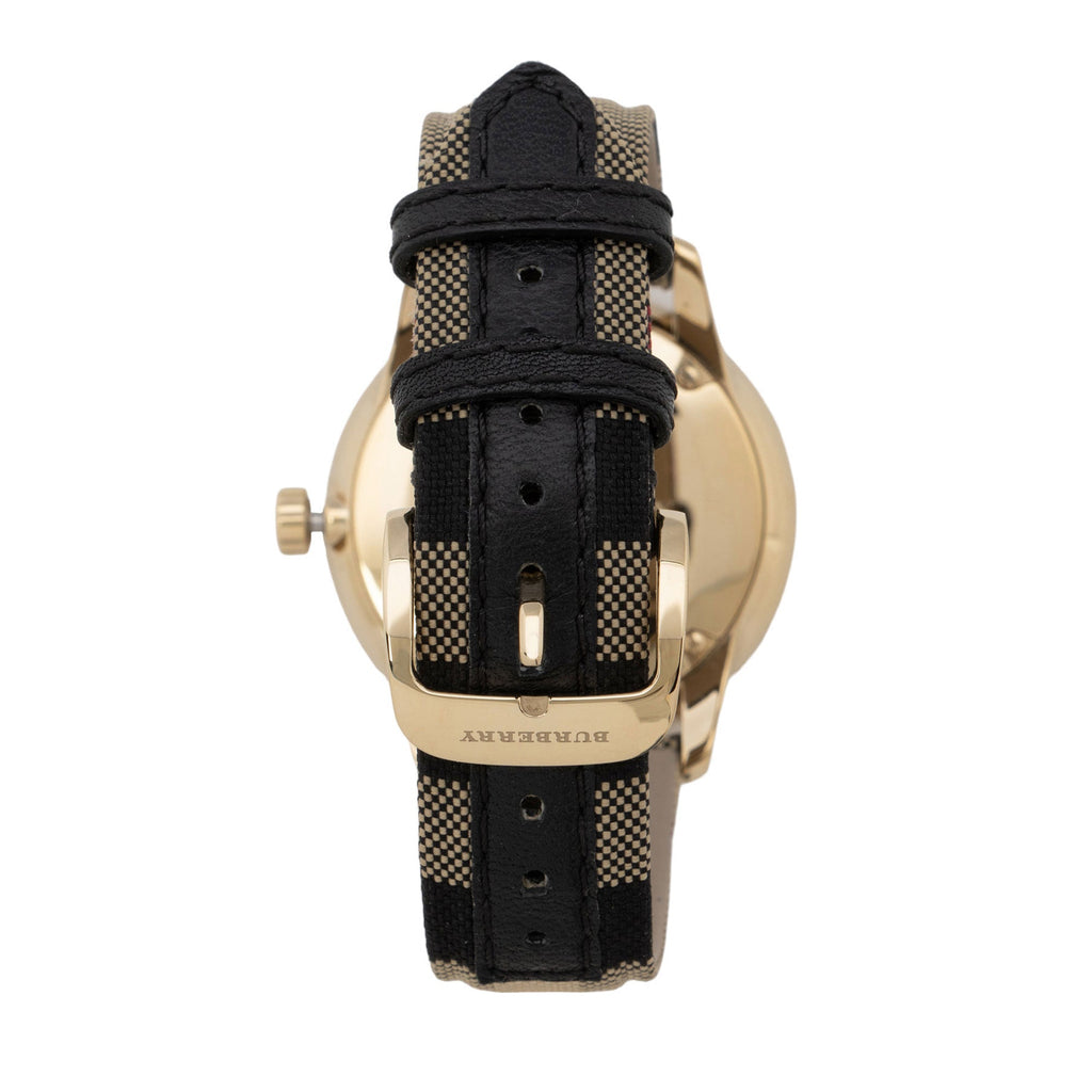 Burberry Stainless Steel Swiss Honey Check Watch (SHF-tXyBvR)