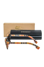 Burberry - Tan Tartan Print Square Sunglasses