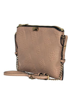Burberry - Tan Textured Leather Crossbody w/ Gold Chain Strap