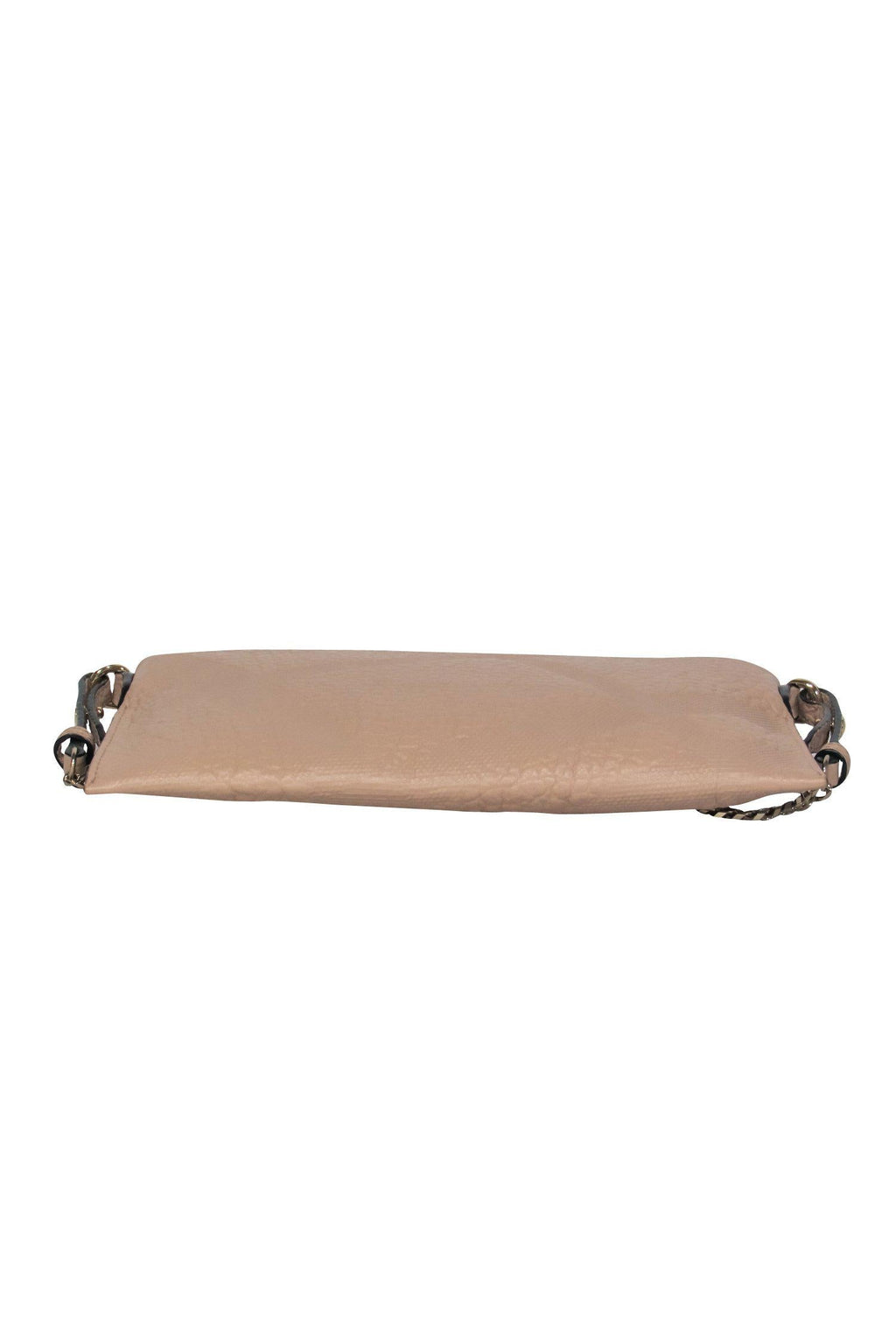 Burberry - Tan Textured Leather Crossbody w/ Gold Chain Strap