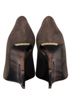 Burberry - Taupe Suede Slip-On Wedges w/ Marbled Heel Sz 10