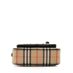 Burberry Vintage Canvas Check Leather Crossbody Bag (SHF-23042)