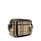 Burberry Vintage Canvas Check Leather Crossbody Bag (SHF-23042)