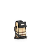 Burberry Vintage Canvas Nova Check Phone Pouch Crossbody (SHF-gakZW6)
