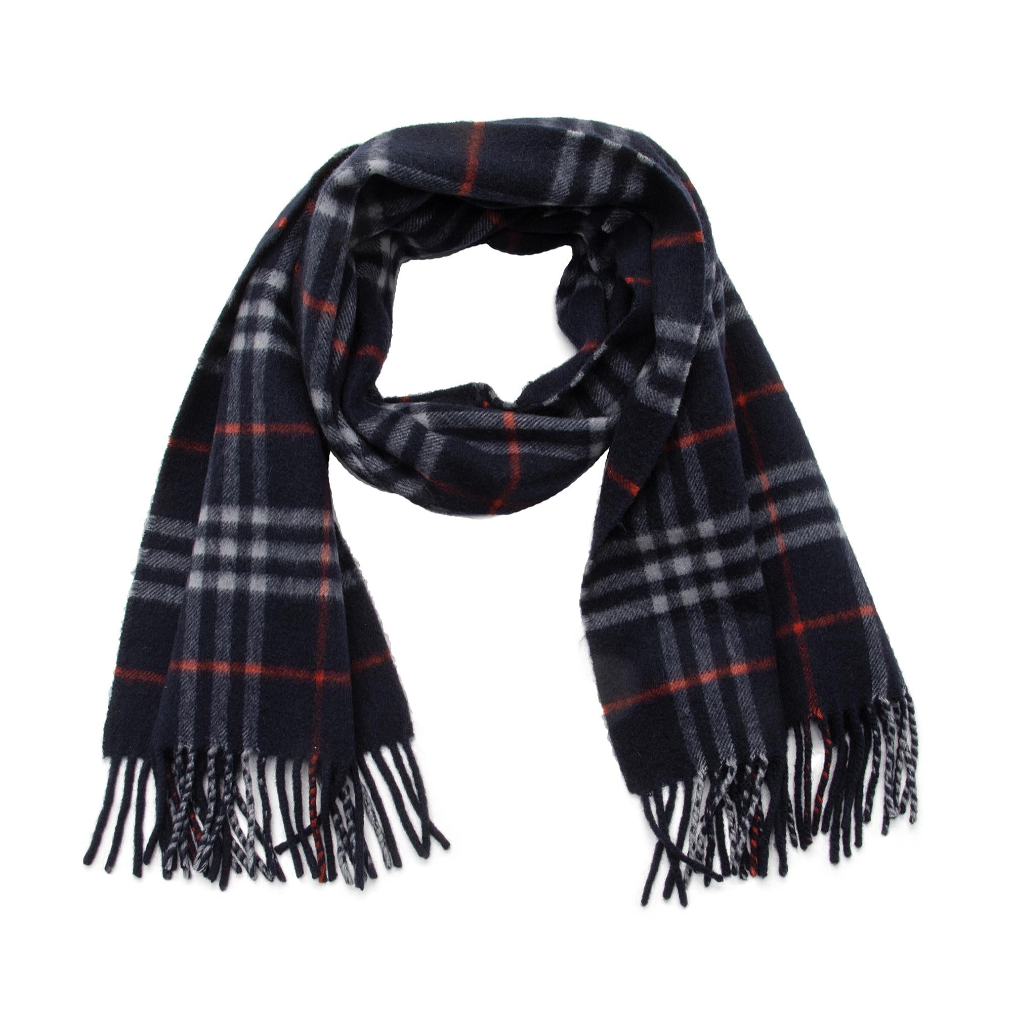 Burberry Vintage Cashmere Check Scarf (SHF-TI3oyB)