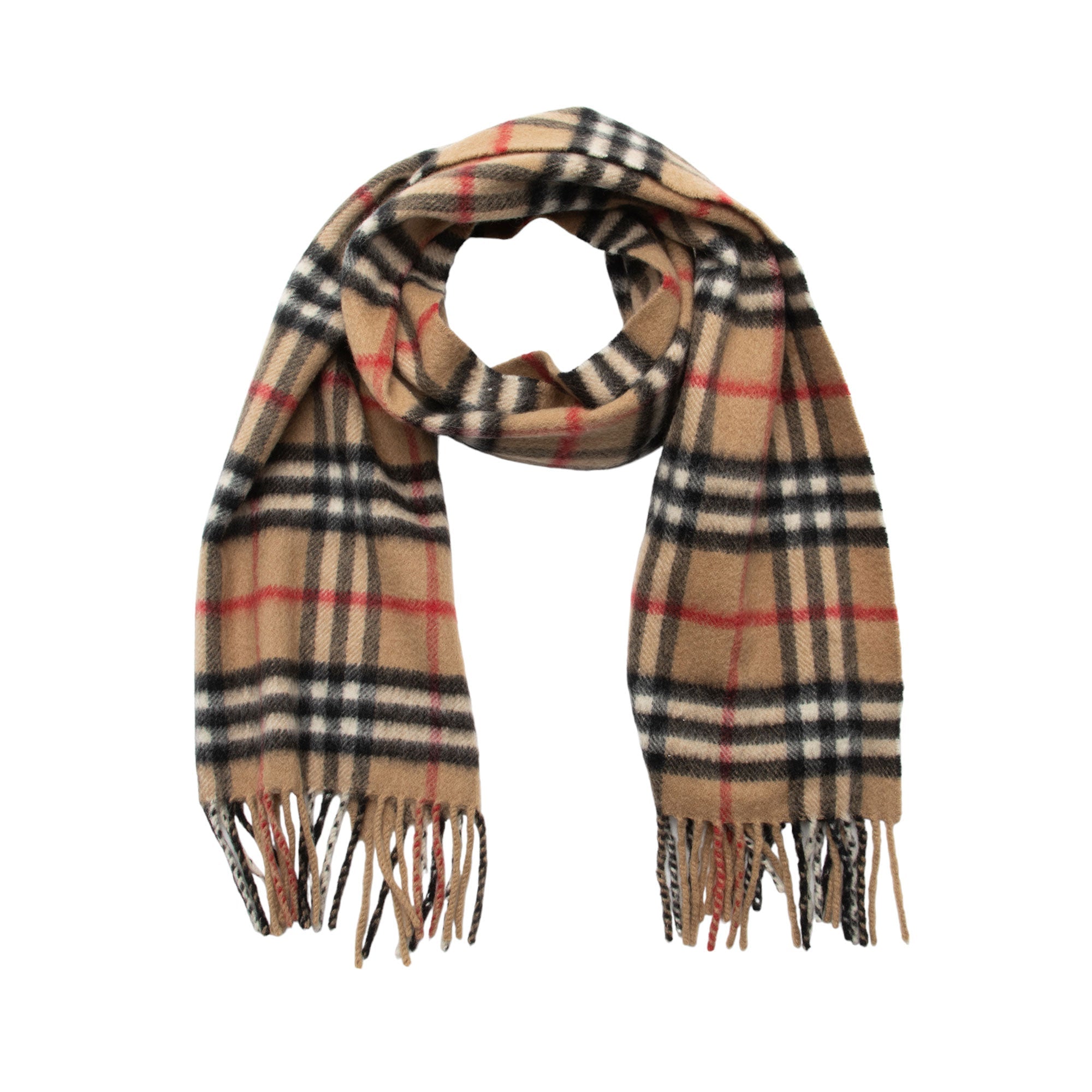Burberry Vintage Cashmere Check Scarf (SHF-QSAIG1)