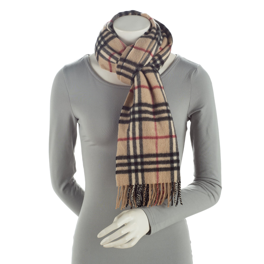 Burberry Vintage Cashmere Check Scarf (SHF-mHzquU)