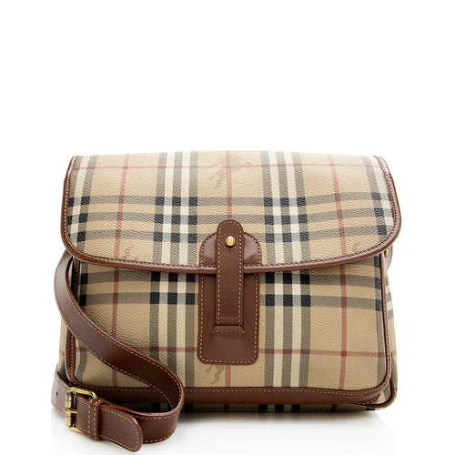 Burberry Vintage Haymarket Check Messenger Bag - FINAL SALE (SHF-18443)