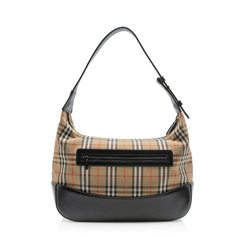 Burberry Vintage Haymarket Check Shoulder Bag (SHF-11495)