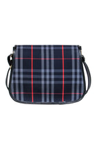 Burberry - Vintage Navy & Red Tartan Saddle Crossbody