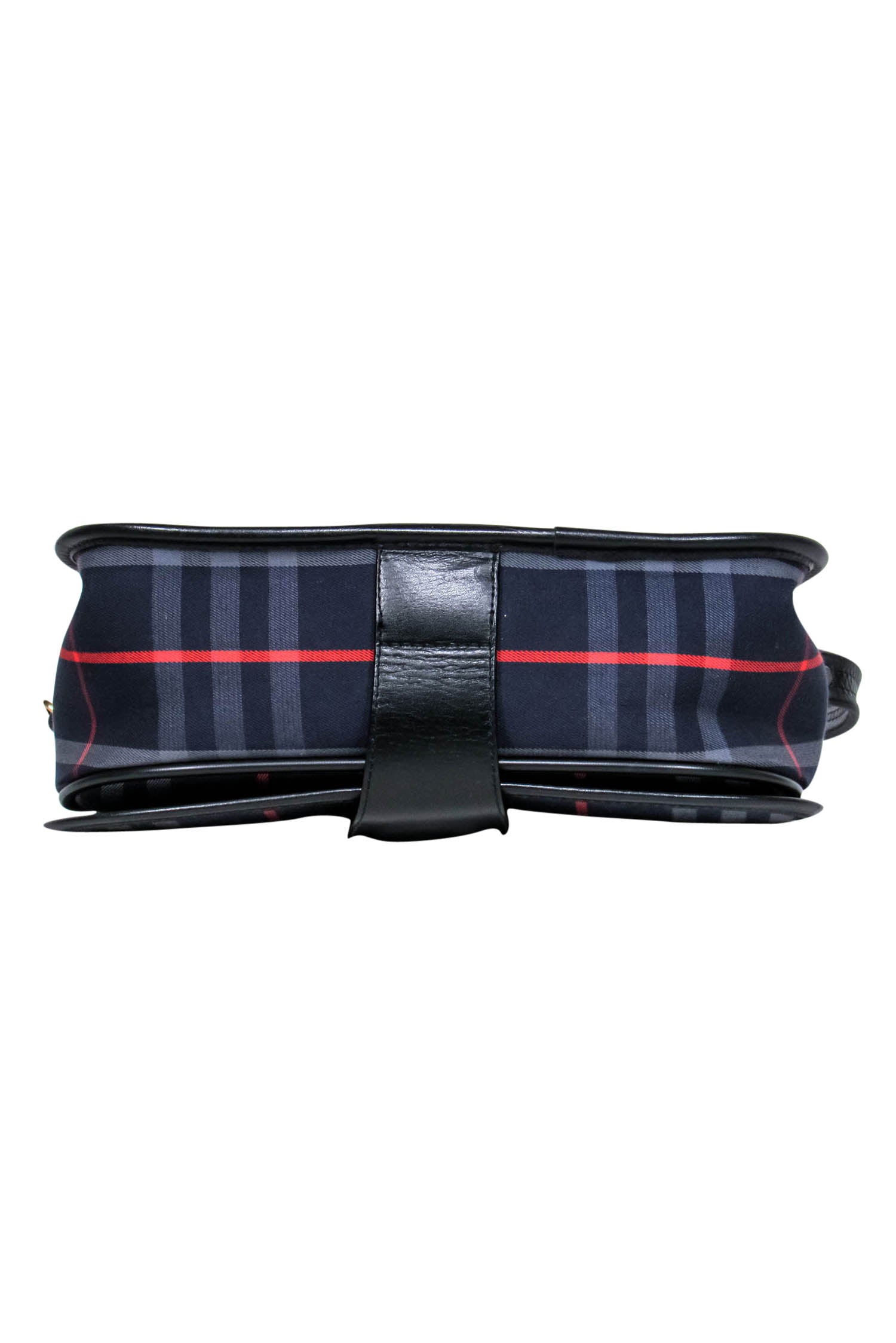 Burberry - Vintage Navy & Red Tartan Saddle Crossbody