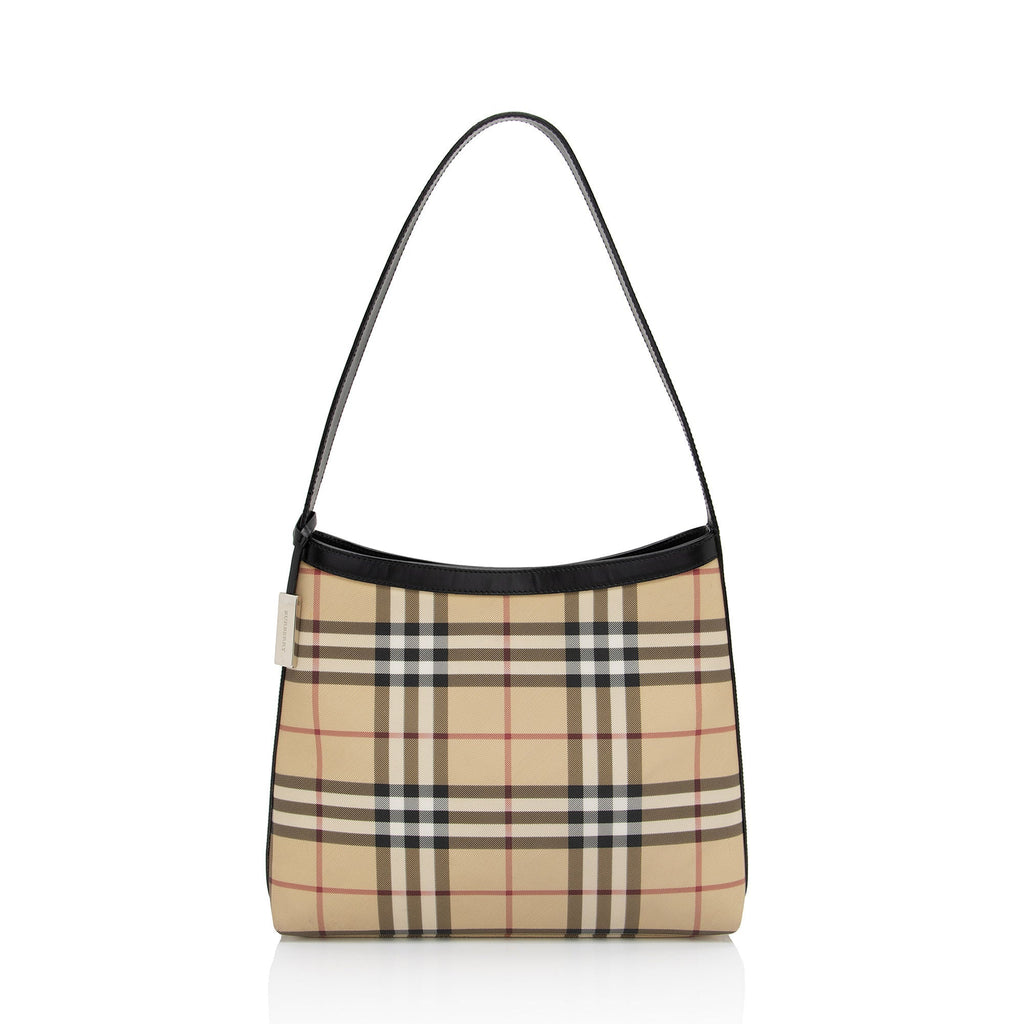 Burberry Vintage Nova Check Heath Shoulder Bag (SHF-cIAPyv)