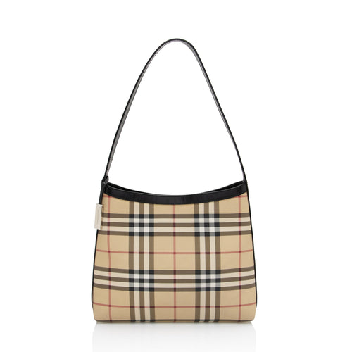 Burberry Vintage Nova Check Heath Shoulder Bag (SHF-cIAPyv)