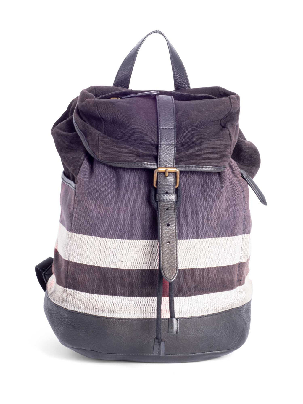 Burberry Vintage Nova Check Utility Unisex Large Backpack Black