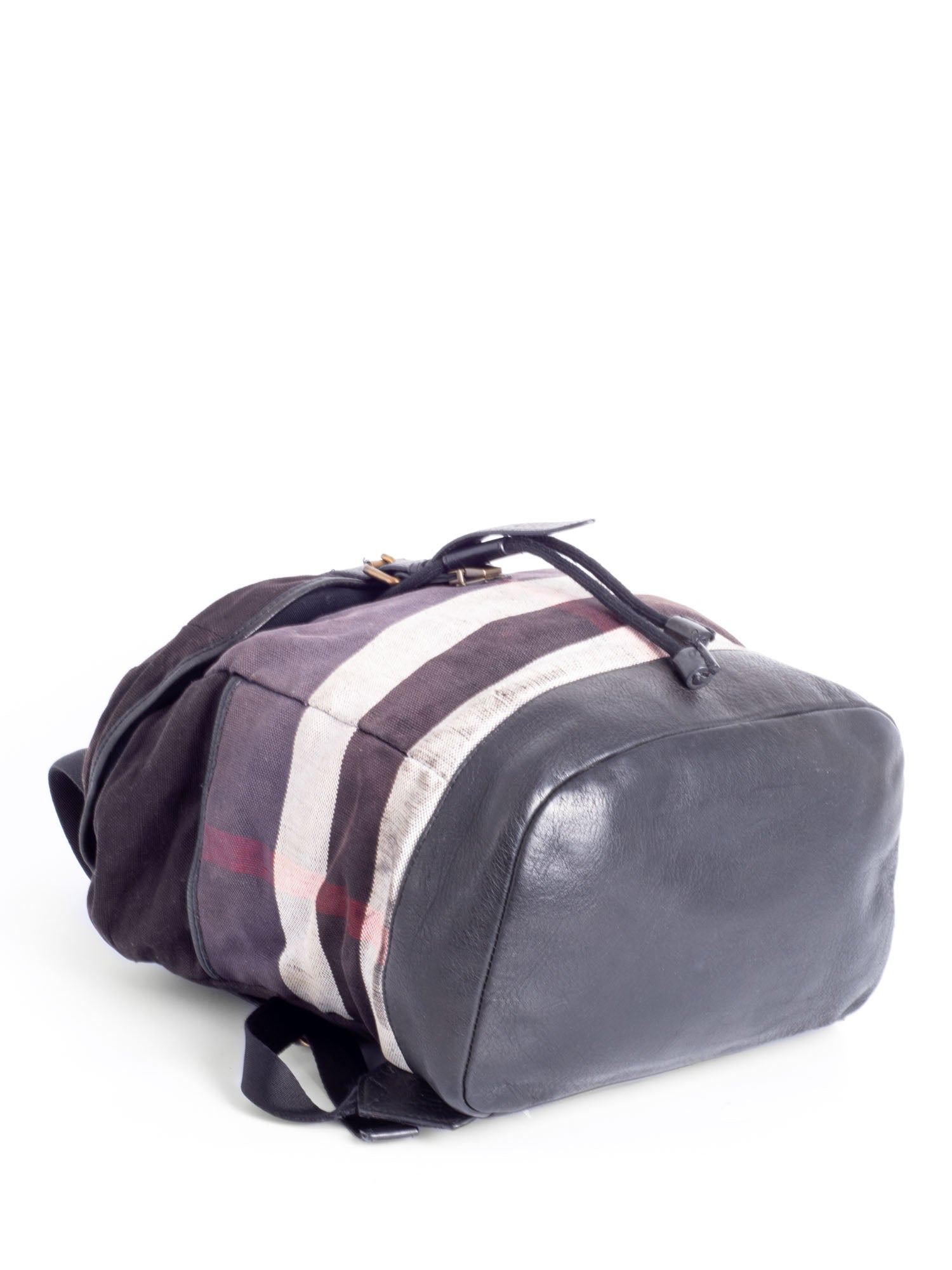 Burberry Vintage Nova Check Utility Unisex Large Backpack Black