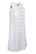Burberry - White Sleeveless Shirt Dress w/ Drawstring Waist Sz 4