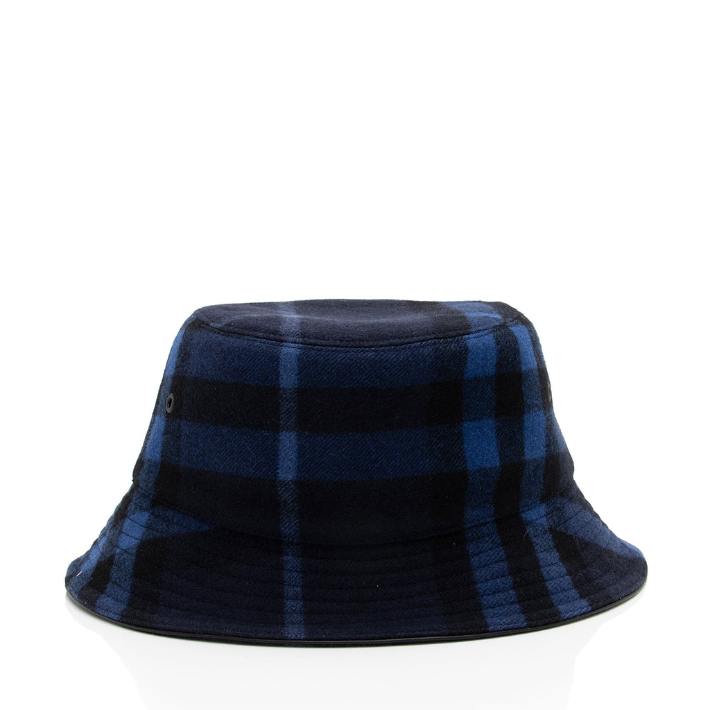 Burberry Wool Check Bucket Hat - Size L (SHF-a65pBC)